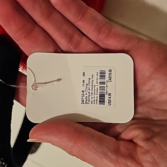 NWT Women's Christmas Earmuffs Headband Cat Ears Red Fur Holly Berries Glitter - Picture 9 of 10